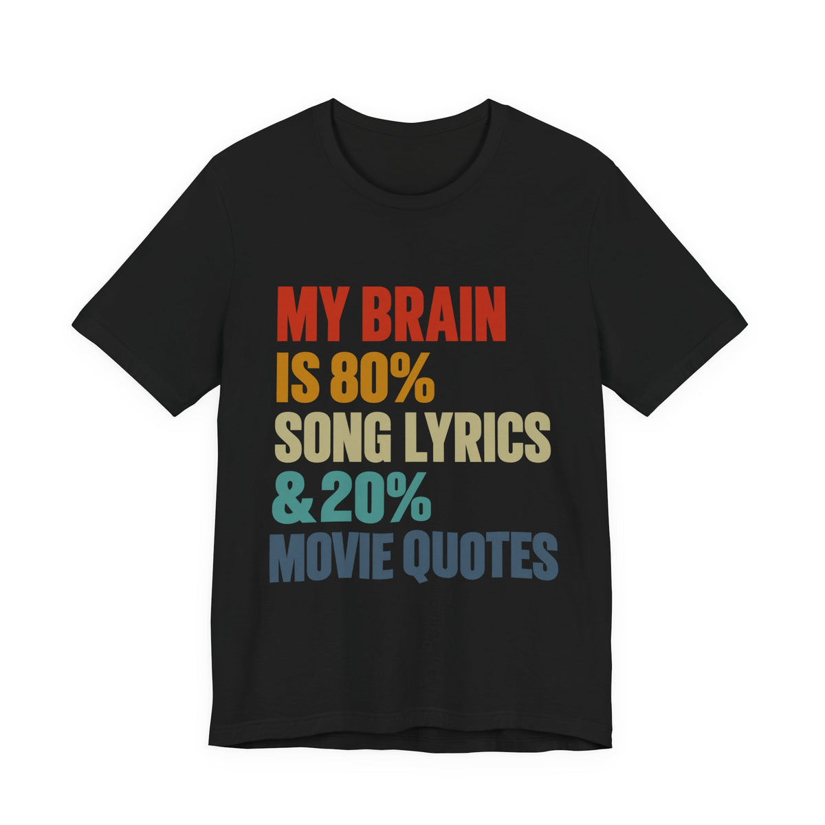 80% Song Lyrics, 20% Movie Quotes T-Shirt
